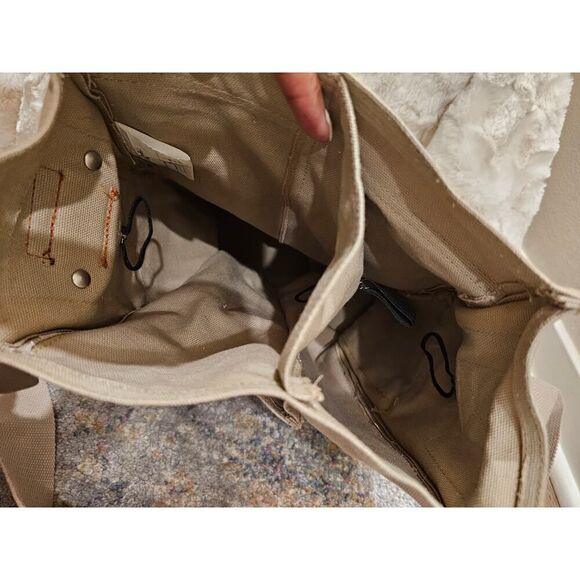 NWOT Park B. Smith Canvas/Leather 2 Bottle Wine Bag - Picture 15 of 16